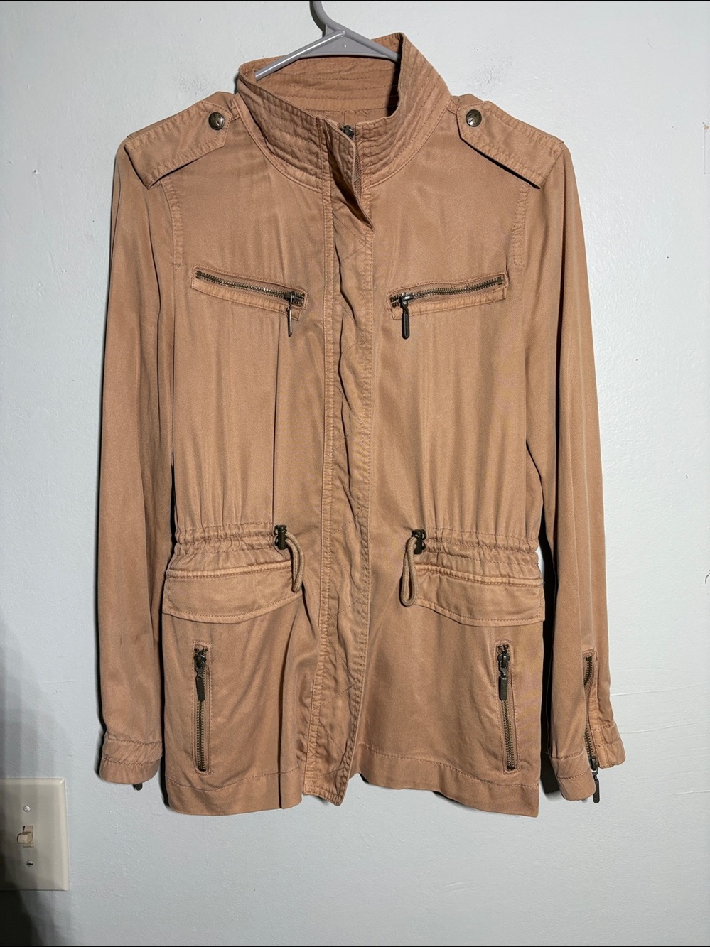 Max jeans tan Women's utility Jacket XS